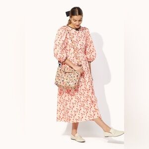 Cath Kidston NWOT Marble Hearts soft waisted dress in Poplin Sz 18